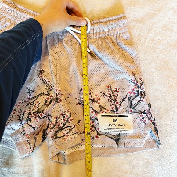 Ryoko Rain Cherry Blossom Purple Athletic Streetwear Shorts Unisex sz S - Picture 9 of 10
